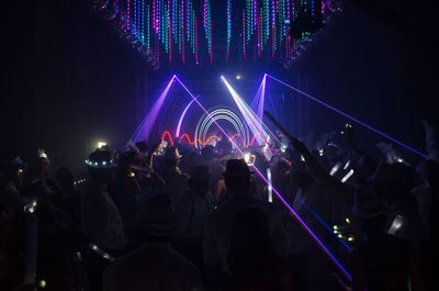 Crowd enjoying at nightclub