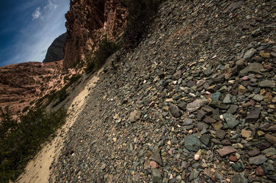 Rock formations on land