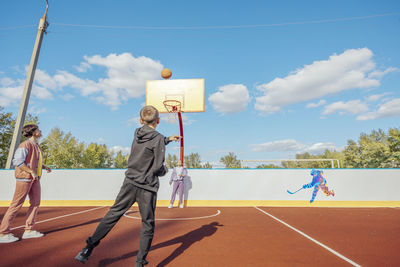 Swish success, teenagers mastering the basketball court