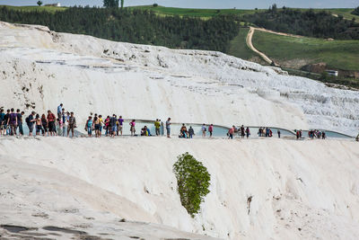 People on the ground