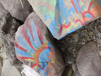 Close-up of multi colored rock