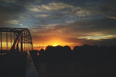 Scenic view of cloudy sky at sunset