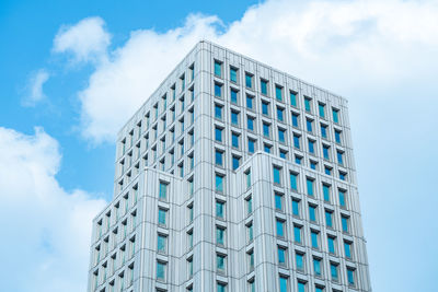 Low angle view of modern building against sky