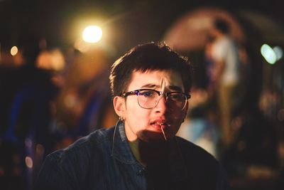 Close-up portrait of man