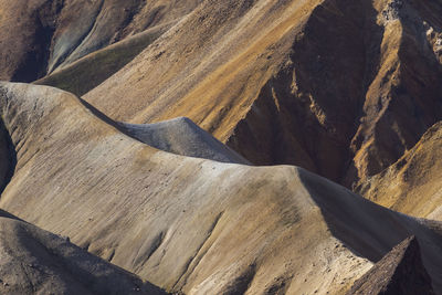 High angle view of mountain range