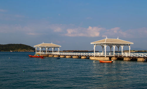 The white bridge of the thai island koh sichang district chonburi thailand southeast asia