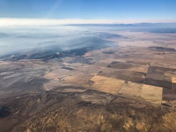 High angle view of landscape against sky