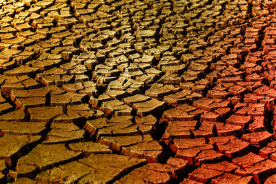 Full frame shot of cracked land