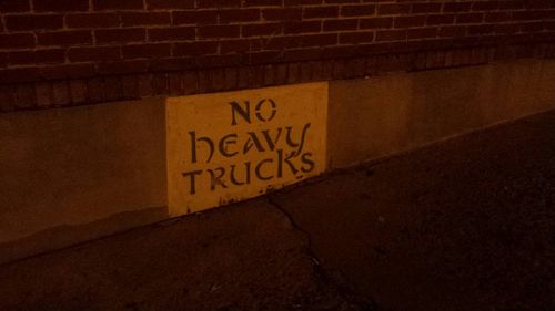 Information sign on wall