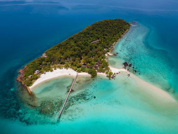 High angle view of beach