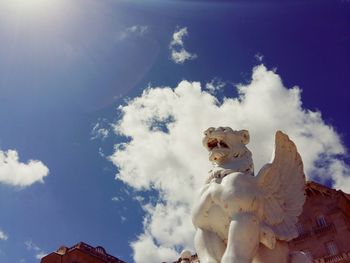 Low angle view of cloudy sky