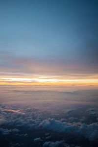 Scenic view of cloudscape against sky during sunset