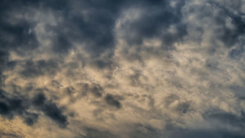 Low angle view of storm clouds in sky