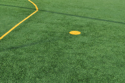 Golf ball on soccer field