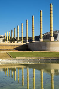 Reflection of buildings in water