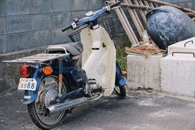 Motorcycle on street in city