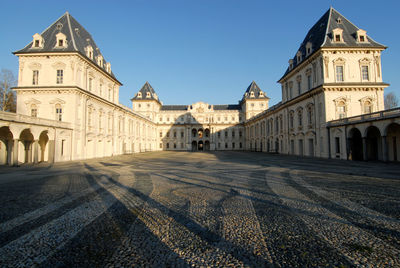 View of historic building against blue sky