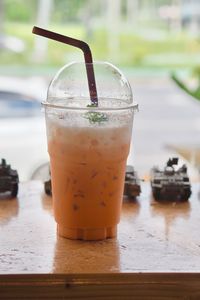 Close-up of drink on table