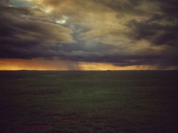 Cloudy sky over landscape