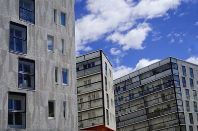Low angle view of buildings against sky