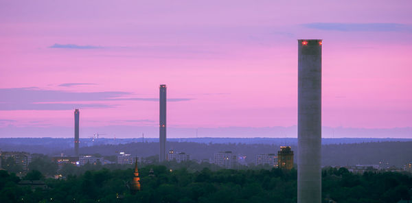 Panoramic view from the hilltop hammarbybacken, stockholm.