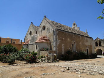 View of built structure against clear sky