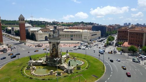 Panoramic view of buildings against sky