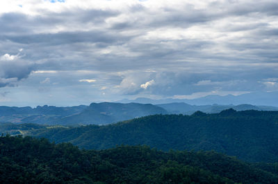 Scenic view of mountains against sky pang mapha , mae hong son province, northern thailand.
