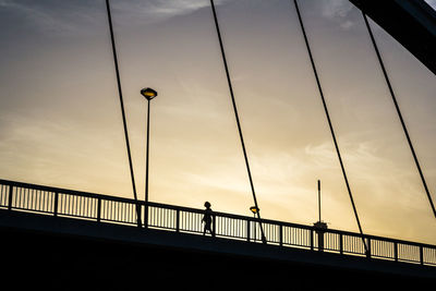 Low angle view of bridge against sky