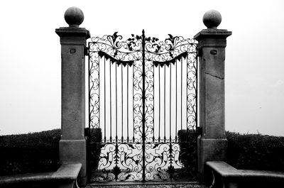 Low angle view of built structure against clear sky
