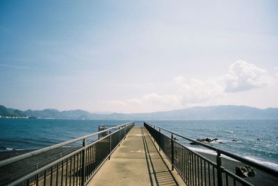 View of pier on sea