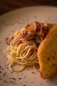 Close-up of food in plate