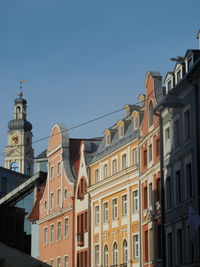 Low angle view of residential buildings against sky