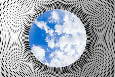 Low angle view of sky seen through arch