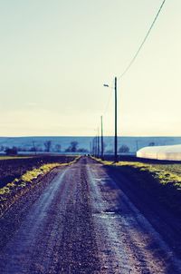 Country road along landscape