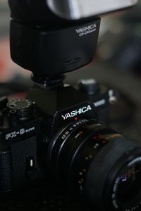 Close-up of camera lens