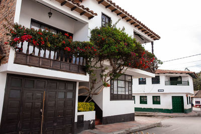 Beautiful architecture of the streets of the colonial small town of iza in colombia