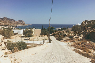 Scenic view of beach against clear sky