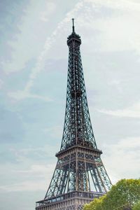 Low angle view of eiffel tower 