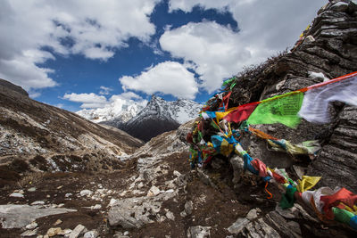 Low angle view of mountain against sky