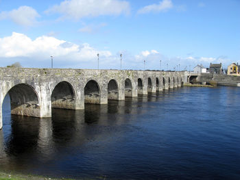 Bridge over water against sky