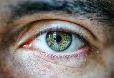 Close-up portrait of man eye