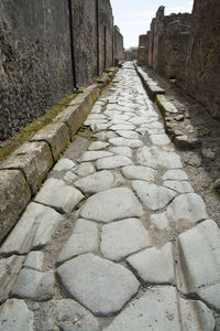 Surface level of footpath by building
