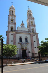 View of church against blue sky