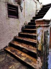 Staircase in abandoned building