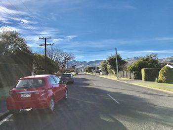 Car on road against sky