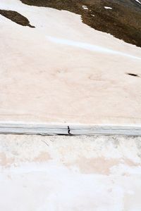 Person running on mountain