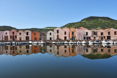Reflection of buildings in water