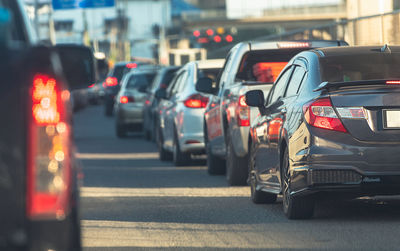 Cars on street