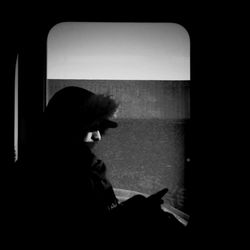 Woman looking at camera